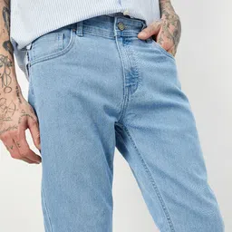 max Men Regular Mid Rise Blue Jeans image 3