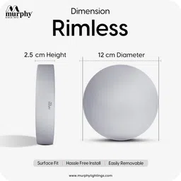 murphy 12-Watt Borderless Round LED Surface Mount Panel Light (Cool White, Pack of 1) Ceiling Light Ceiling Lamp image 4