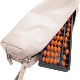 spillbox Abacus Math Learning Kit for Kids 13 Rod Brown with Square Pouch -Pink image 4