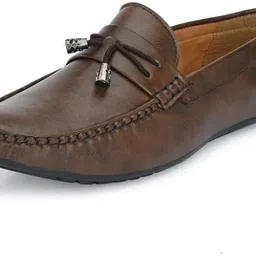 red lions Brown Synthetic Leather Casual Loafers For Men image 3