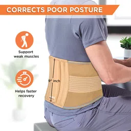 vissco Sacro Lumbar Belt|Support to Lower Back|Corrects Posture & Relieves Back Pain-L Back / Lumbar Support image 5