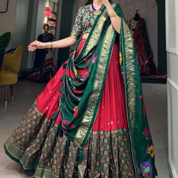 aayushyam enterprise Floral Print Semi Stitched Lehenga Choli image 3