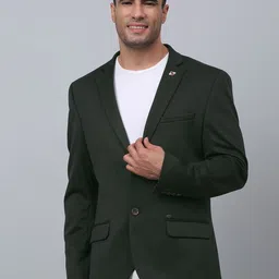 cantabil Men Solid Single Breasted Casual Blazer-picture-12