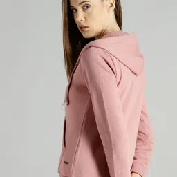 roadster Women Full Sleeve Solid Hooded Sweatshirt image 5