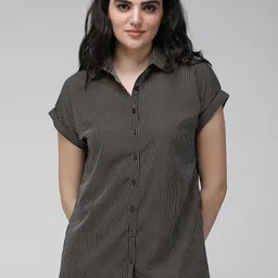 IDK Striped Extended Sleeves Shirt Style Top-picture-25