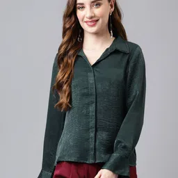 Latin Quarters Spread Collar Long Sleeves Opaque Casual Shirt-picture-18