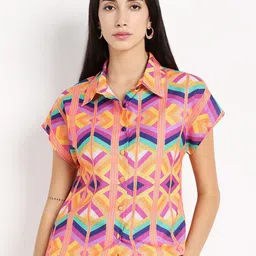 RAREISM Women Shirt Collar Ragular Top-image-8