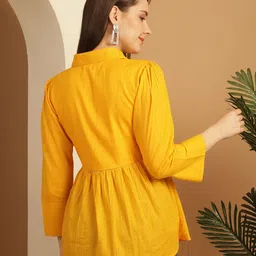 KALINI Self Design Striped Cotton Top image 5