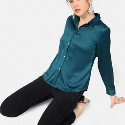 angloindu Green Shirt Style Top image 2