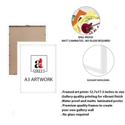 art street Multicolour Engineered Wood (Set of 2) Art Prints image 3