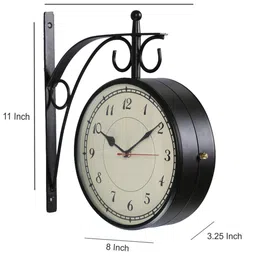 roomattic Two Side Vintage Wall Clock Double Sided Station Clock image 2