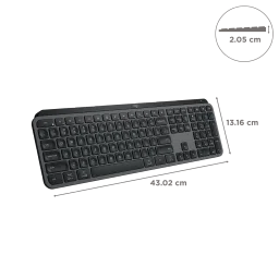 logitech MX KEYS S Rechargeable Bluetooth Wireless Keyboard with Backlit Keys (Fast Fluid Precise Typing, Graphite) image 3
