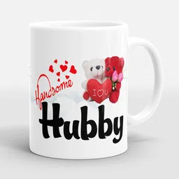 sublikraft Hubby Wifey With Teddy Ceramic Coffee Mug image 2