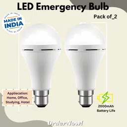 clairbell Rechargeable Emergency Bulb Inverter Bulb for home 4Hr battery backup_Pack2 Y165 4 hrs Bulb Emergency Light-picture-35