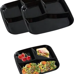 Wheat Straw Plate, Eco-Friendly, Durable, Lightweight, Dishwasher Safe, BPA-Fr Sectioned Plate-image-9