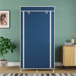 ms modstyle Collapsible Plastic Wardrobe, 1 Hanging Space, 4 Shelves, 1 Side Pocket PP Collapsible Wardrobe image 4