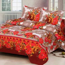 zolico 140 TC Polycotton Double 3D Printed Flat Bedsheet image 1