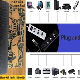 ANJO Wired USB Keyboard-Wired LED Mouse-Non Slip Mouse Pad-2.0 USB Hub-OTG Type C Combo Set image 5