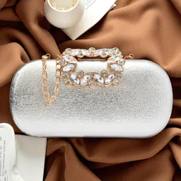 for the beautiful you Party, Casual Silver Clutch image 3