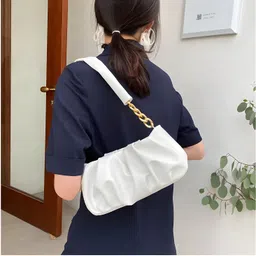 wromyte White Women Messenger Bag Trendy and Versatile Bag Stylish Handbag & Ladies Purse for Women & Girls image 5