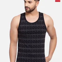 SPORTO Pack Of 2 Striped Cotton Gym Vests-picture-24