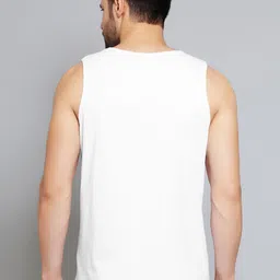 Juxar Brooklyn 85 Authentic Printed Cotton Gym Vest JXR-063SAN-WH-XS image 3