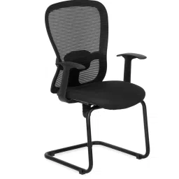 nilkamal Alba Cantilever Chair in Black Colour image 5