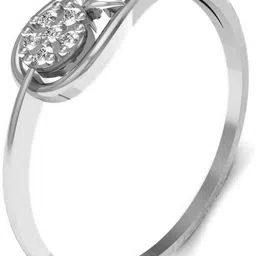 avsar Avsar Real Gold and Cubic Zirconia Stone Pooja Ring AVR012WBR 14kt White Gold ring image 4