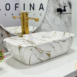 lofina ceramic Premium Designer Table Top Counter Top Ceramic Wash Basin AI1030 Table Top Counter Top Vessel Sink Wash Basin For Bathroom Table Top Basin image 3
