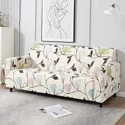turiya Polyester 3 Seater Sofa Floral Cover image 2