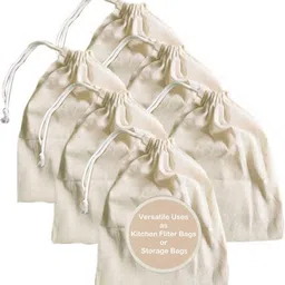 sai fashion 6 Pack Nut Milk Bags 12x9 -100% Cotton Cheesecloth Bags, Reusable Food Strainer Collapsible Strainer-picture-28