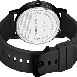 charliekeen Sleek Silicone Strap Watch with Day-Date Function Analog Watch - For Men CC-GR002-BLU-BLK image 5