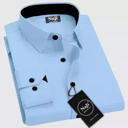 nuji Men Slim Fit Solid Spread Collar Casual Shirt-picture-19