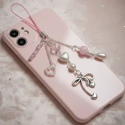 SNOWY SHOP Aesthetic Bow Cute Kawaii Mobile Hanging Strap & Bag Keychain for Girls & Women Phone Charm-image-0