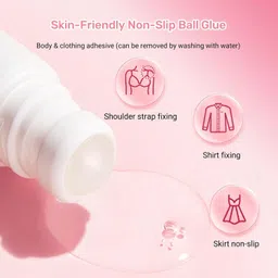 dwiti enterprise Non Slip Glue Body Tape for Clothes Clear Tape Adhesive for Clothes & Skin Anti Slip Roll-On Body Glue (Manual) image 2