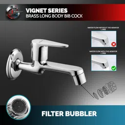 clinton Premium Quality Vignet Brass Long Body Bib Tap (CLB27) Bib Tap Faucet image 4