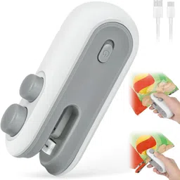 Plastic Bag Sealer & Cutter, 2-in-1 USB Rechargeable Heat Sealing Tool Hand Held Heat Sealer-image-73