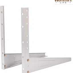 mumma's life Metal Wall Mounted Heavy Duty AC Outdoor Unit Stand White 127cm x 40.64cm Shelf Bracket image 2