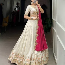 trivety Embroidered Semi Stitched Lehenga Choli image 2