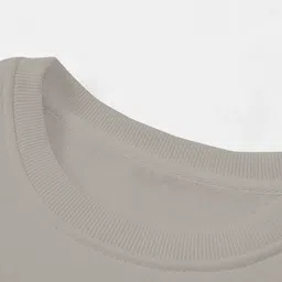 hkcreation Men Typography Round Neck Cotton Blend Grey T-Shirt image 3