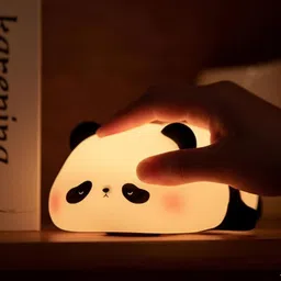 vincozy Cute Panda Bedside Night Lamp | Rechargeable Soft Silicone Light Night Lamp image 2