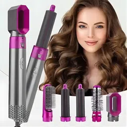 Dizosonic Electric Hair Styler with Detachable Brush Curler Dryer Straightner New 5-in-1 Hot Air Styler Brush Set Auto Curl, Straighten for All Hair Types Hair Straightener-picture-38