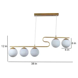 Luxenor Gold Iron Hanging Light | E27 holder | without Bulb | Eliante by Jainsons Lights image 3