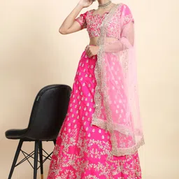 rujave Embroidered Semi Stitched Lehenga Choli-picture-37