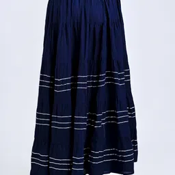 mirayya enterprises Women Self Design Flared Blue Skirt-picture-26