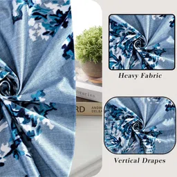 darshanam world 214 cm (7 ft) Door Polyester Semi Transparent Curtain Single Curtain image 4