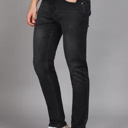 flying machine Men Slim Mid Rise Black Jeans image 3