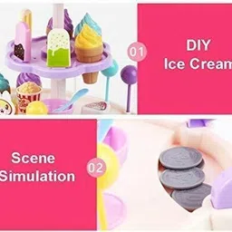 him tax Pretend Playset Ice Cream Toddler Toys Store Cart for Kids Birthday Gift image 5