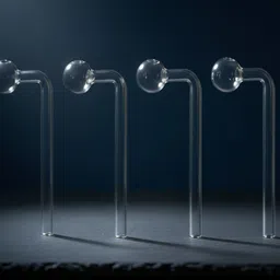 agnix 6 inch Bend Glass Oil Burner Pipe Transparent (Pack of 4) Borosilicate Glass Inside Fitting Hookah Mouth Tip-picture-32