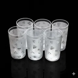 believe (Pack of 6) prisam Glass Set Glass Set Water/Juice Glass image 2
